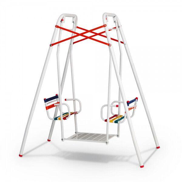 Hamaca SILCAR para 2 niños. Cinta PVC P. Expoxi. Blanca Cinta PVC