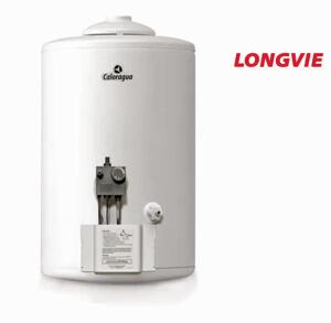 Termotanque LONGVIE-CALORAGUA 50lts Blanco Multigas conexión superior de pie CA50