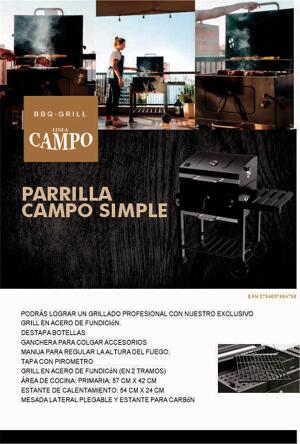 Parrilla de campo simple BBQ