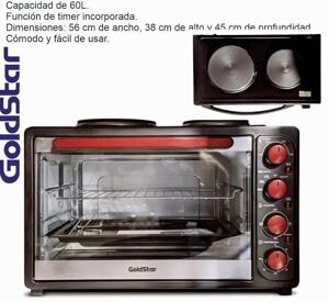 Horno GOLDSTAR 60lts C/Anafe GLDH602A