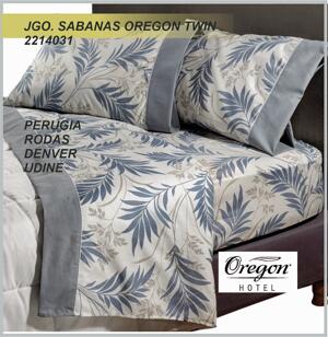 Juego de Sabanas OREGON TWIN – 1 1/2 plaza 150x250cm 160 HILOS Estampadas (2214031-2214021-2214001-2214051 – 2014111)