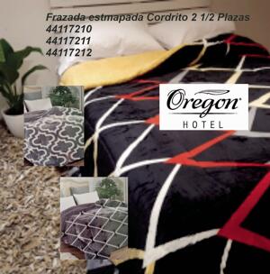 Frazada Estampada Oregon CORDERITO DOBLE FAZ QUEEN – 2  1/2 plazas 220X240CM (44117210-4411211-4411212)