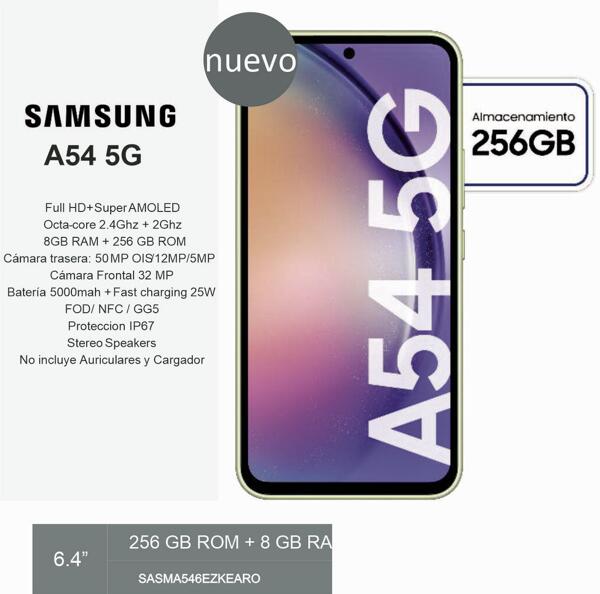 Samsung Galaxy A54 256gb 5G SM-A546EZKEARO