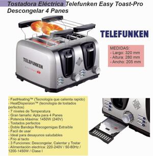 Tostadora TELEFUNKEN EasyToast-Pro EDOM-8000988