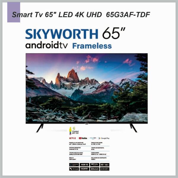 Smart Tv SKYWORTH 65'' LED 4K UHD Frameless Android Tv 65G3AF-TDF