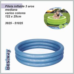 Pileta 3 Aros Mediana Surtida BESTWAY 3925-51025 1.22 x 25 48» x 10»