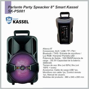 Parlante Party Speacker 8» KASSEL 10w SK-PS081