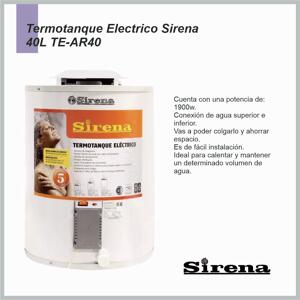 Termotanque Electrico Sirena 40lts TE-AR40 inferior/superior