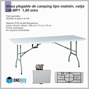 Mesa Plegable camping tipo valija ONEBOX 1,8MTS OB-MP1