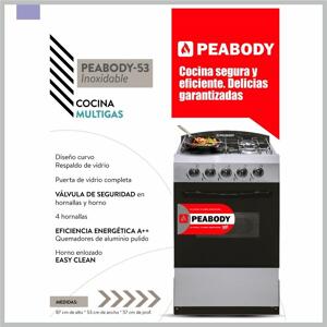 Cocina Peabody Acero Inoxidable  53cm MG