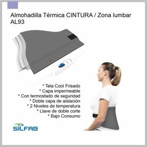 Almohadilla Termica con funda desmontable CINTURA SILFAB AL93-GR