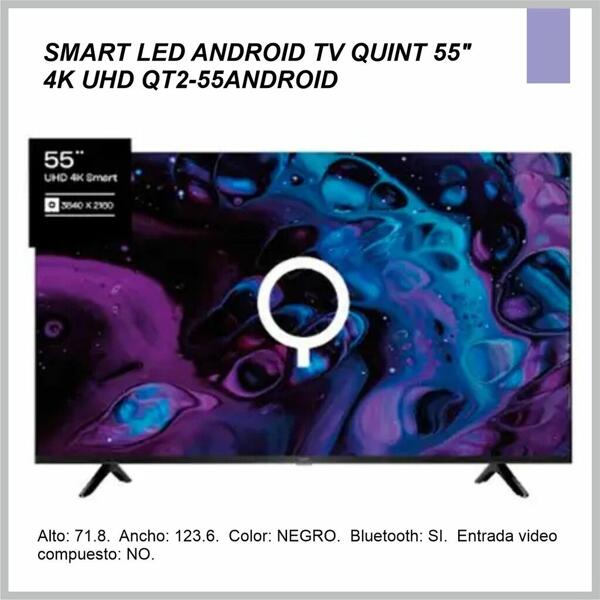 Smart Tv QUINT 55'' QT2-55ANDROID  UHD 4K