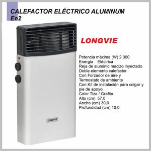 Calefactor Electrico LONGVIE 2000w Tiza Turbo-Convectores EE2