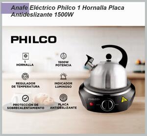 Anafe electrico individual negra PHILCO ANPH1RBP