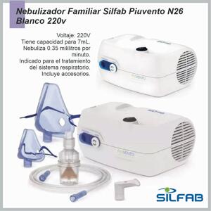 Nebulizador SILFAB a piston piuvento blanco 220V N26-A