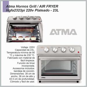 Horno Gril Air Fryer ATMA 23lts HGFA2323PI