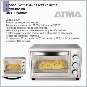 Horno Gril Air Fryer ATMA 30lts HGFA3023PI