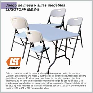 Juego de mesa y sillas plegables LUSQTOFF MMS-8