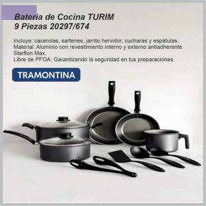 Bateria de cocina TRAMONTINA loreto 9 piezas 20297/674