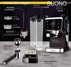 Cafetera Expresso SUONO Digital 1.5lts c/cap  HOG0202