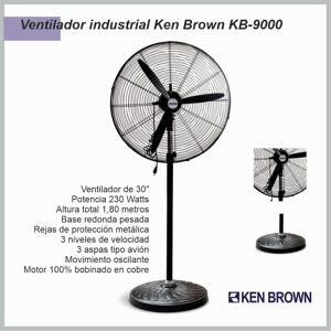 Ventilador Pie 30′ INDUSTRIAL KEN BROWN KB-9000