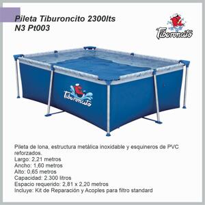 Pileta de lona Tiburoncito N3 PT003 2.21×1.6×0.65