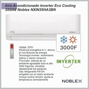 Aire acondicionado NOBLEX split INVERTER 3550 W frio calor NXIN35HA3BN