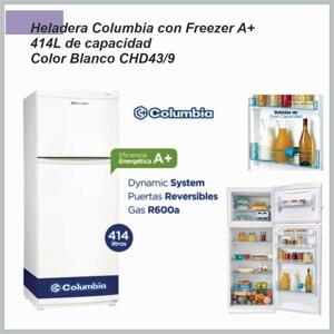 Heladera con Freezer 414L  COLUMBIA CHD43/9