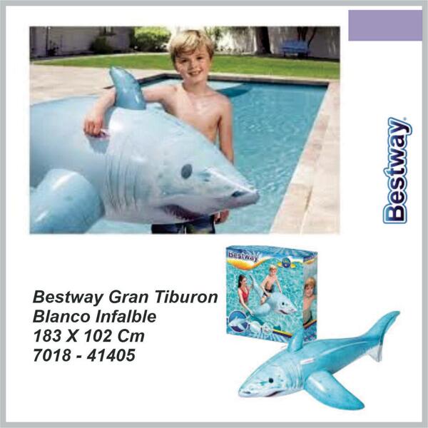 Inflable Gran tiburón blanco BEST WAY 183 x 1 7018-41405