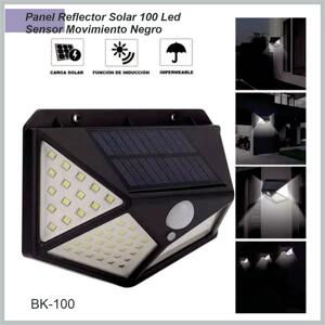 Reflector con panel solar SUONO 100 Led  Negro ILU0070