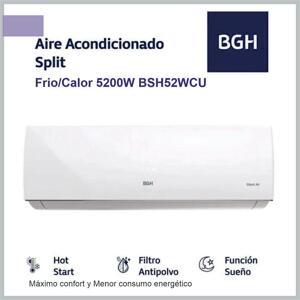 Aire acondicionado BGH silent air 5200W BSH52WCU