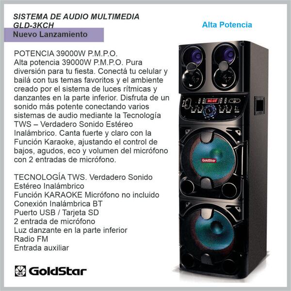 Sistema de Audio GOLDSTAR GLD-3KCH