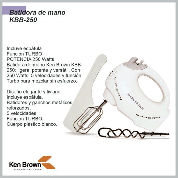 Batidora 250w c/ Espatula  KEN BROWN KBB250