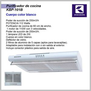 Purificador de cocina Blanco KEN BROWN KBP-101B