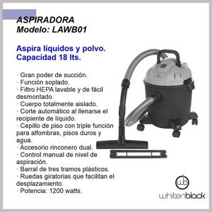 Aspiradora liquidos  WHITENBLACK 1200w WBLAWB01