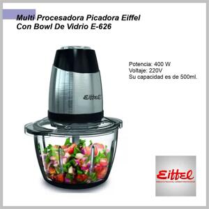 Multiprocesadora EIFFEL400wts Bowl de vidrio E-626