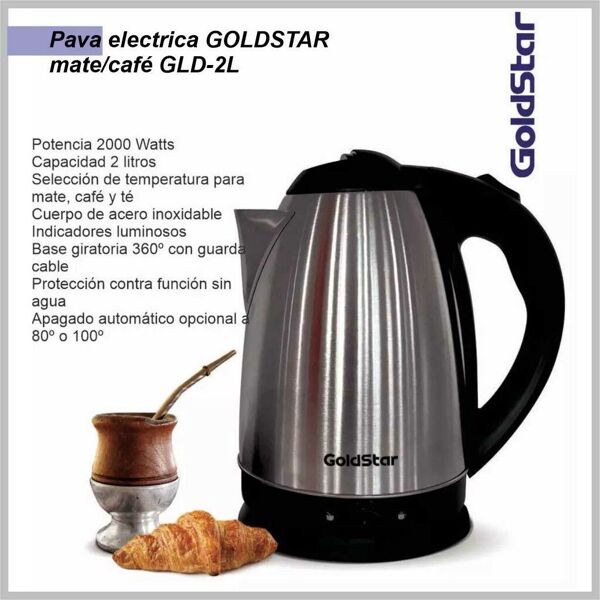 Pava electrica GOLDSTAR mate/café GLD-2L