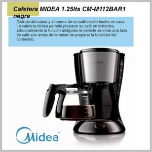 Cafetera MIDEA  1.25lts CM-M112BAR1 negra