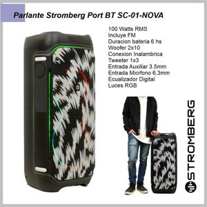 Parlante STROMBERG Port bt 100w woofer 2X10/AUX y entrada SC-01-NOVAX-NE NOVA