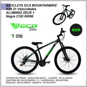 Bicicleta GCA Mountainbike R29 21 velocidades aluminio Zeus 1 negra 80096