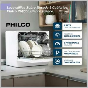 Lavavajillas PHILCO 5 cubiertos blanco PHLJ05B