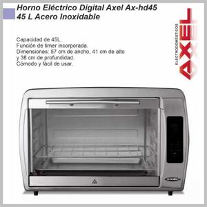 Horno Electrico Digital 45L AXEL acero inox. AX-HD45