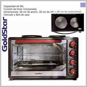 Horno GOLDSTAR 60lts C/Anafe GLDH602A
