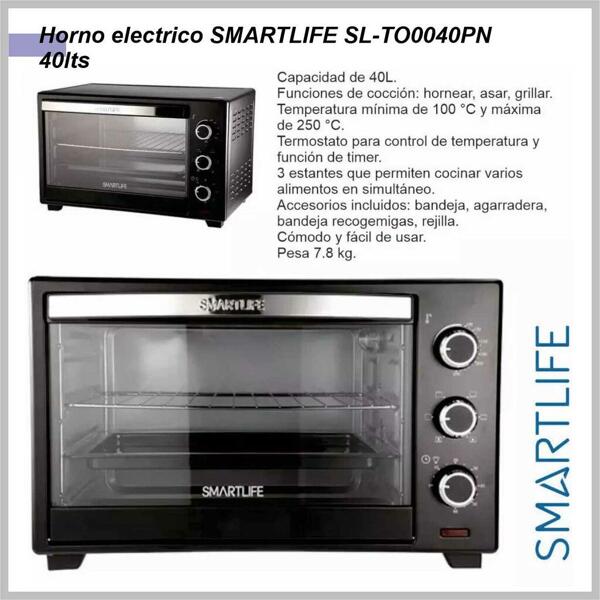 Horno electrico SMARTLIFE SL-TO0040PN 40lts